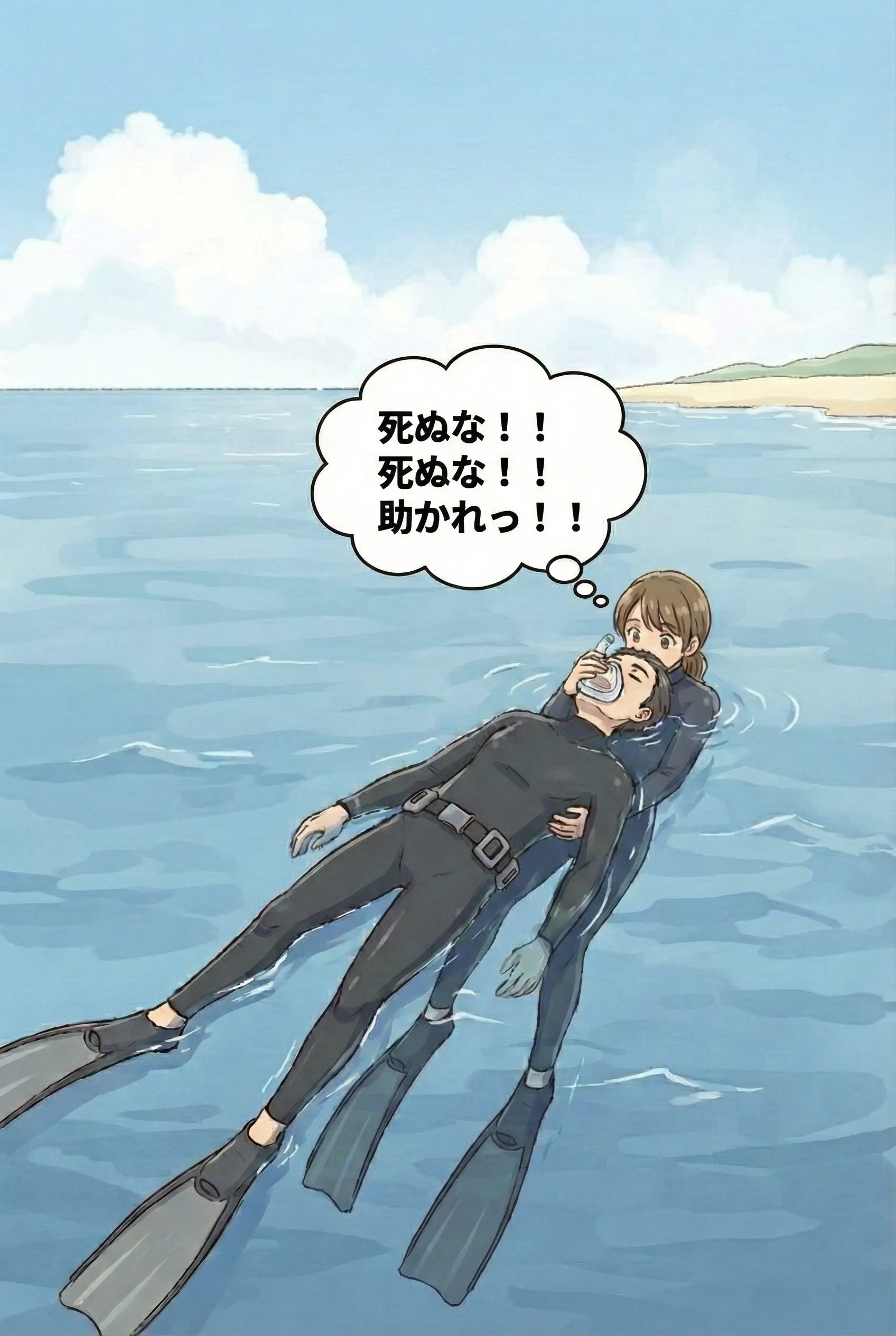 あくまでトレーニングだと言うとを忘れて、まじでレスキュー曳航を必死になって行うぼく