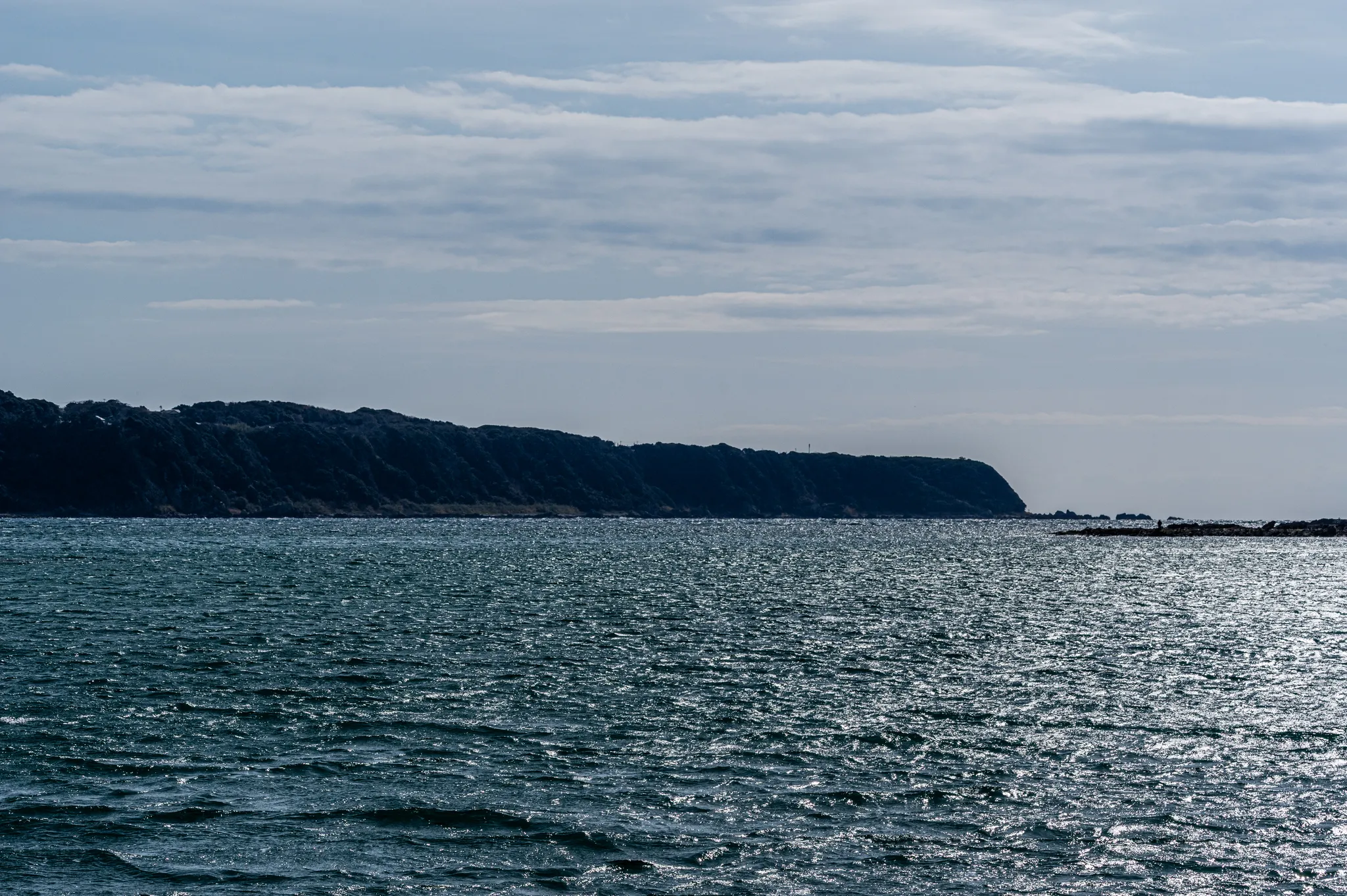 ボートの姿がない住崎付近